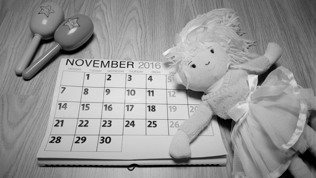 To My Grown Up Children, Don't forget me - black and white calendar