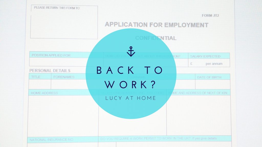 back to work application form header