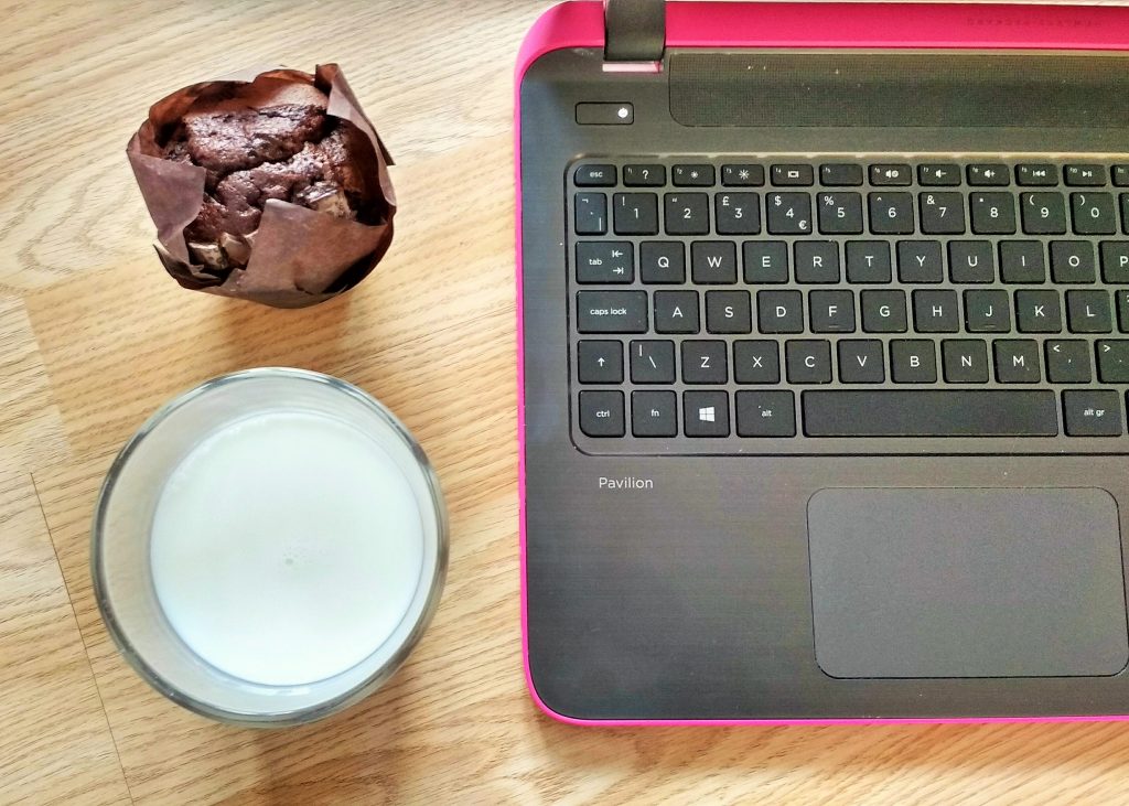 blog secret milk muffin laptop