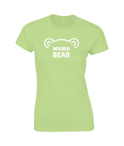 Mama Bear ladies' t-shirt from Lucy At Home - Kiwi Green