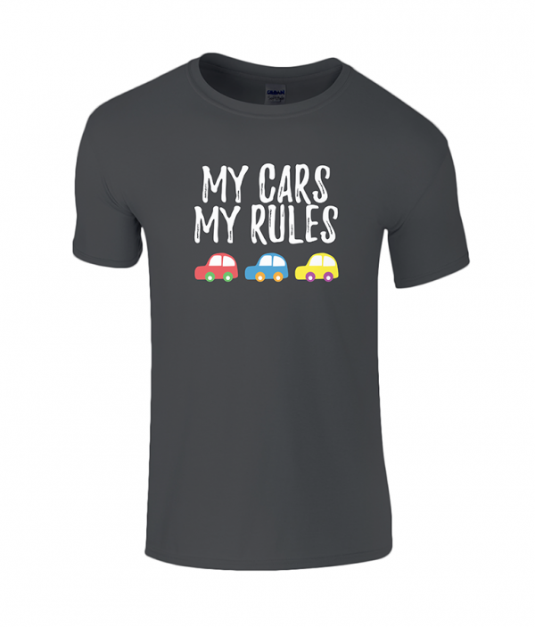 Lucy At Home Kids T-Shirt My Cars My Rules Black