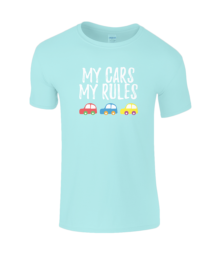 My Cars My Rules Light blue T-Shirt Lucy At Home