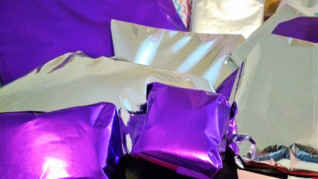 middle class fraud metallic wrapping paper presents