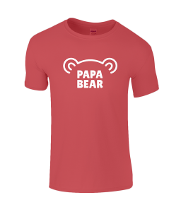 Lucy At Home Papa Bear T-Shirt Red - dads to grandads fathers day gift guide 2018