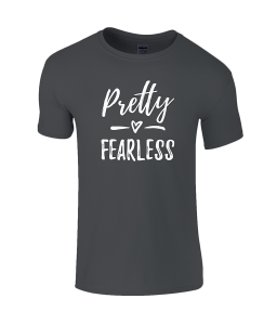 Lucy At Home Pretty Fearless Kids Tee Black on stage