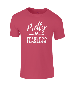 Pretty Fearless Kids T-Shirt Lucy At Home Cherry Red