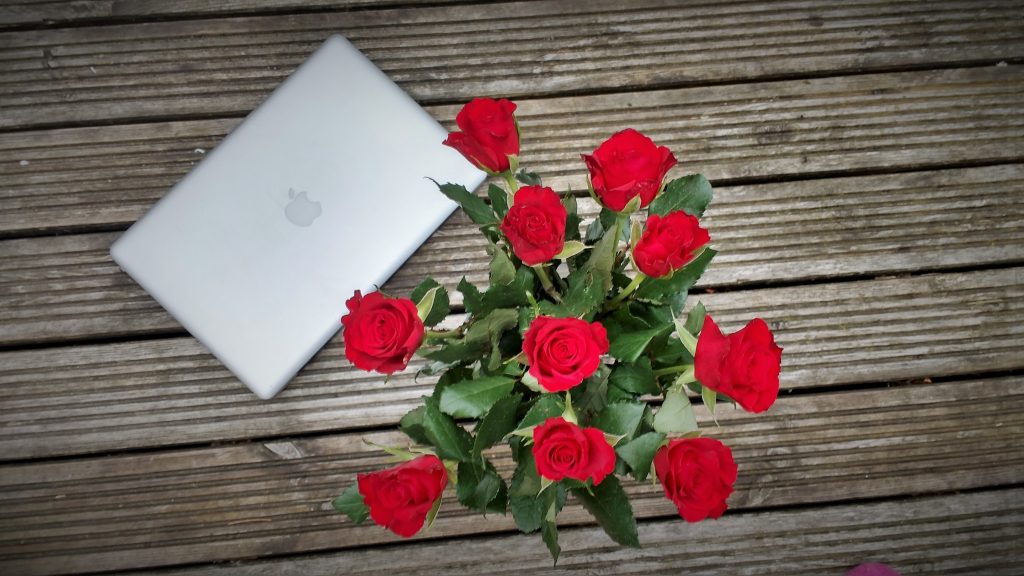 Work Space Roses Laptop