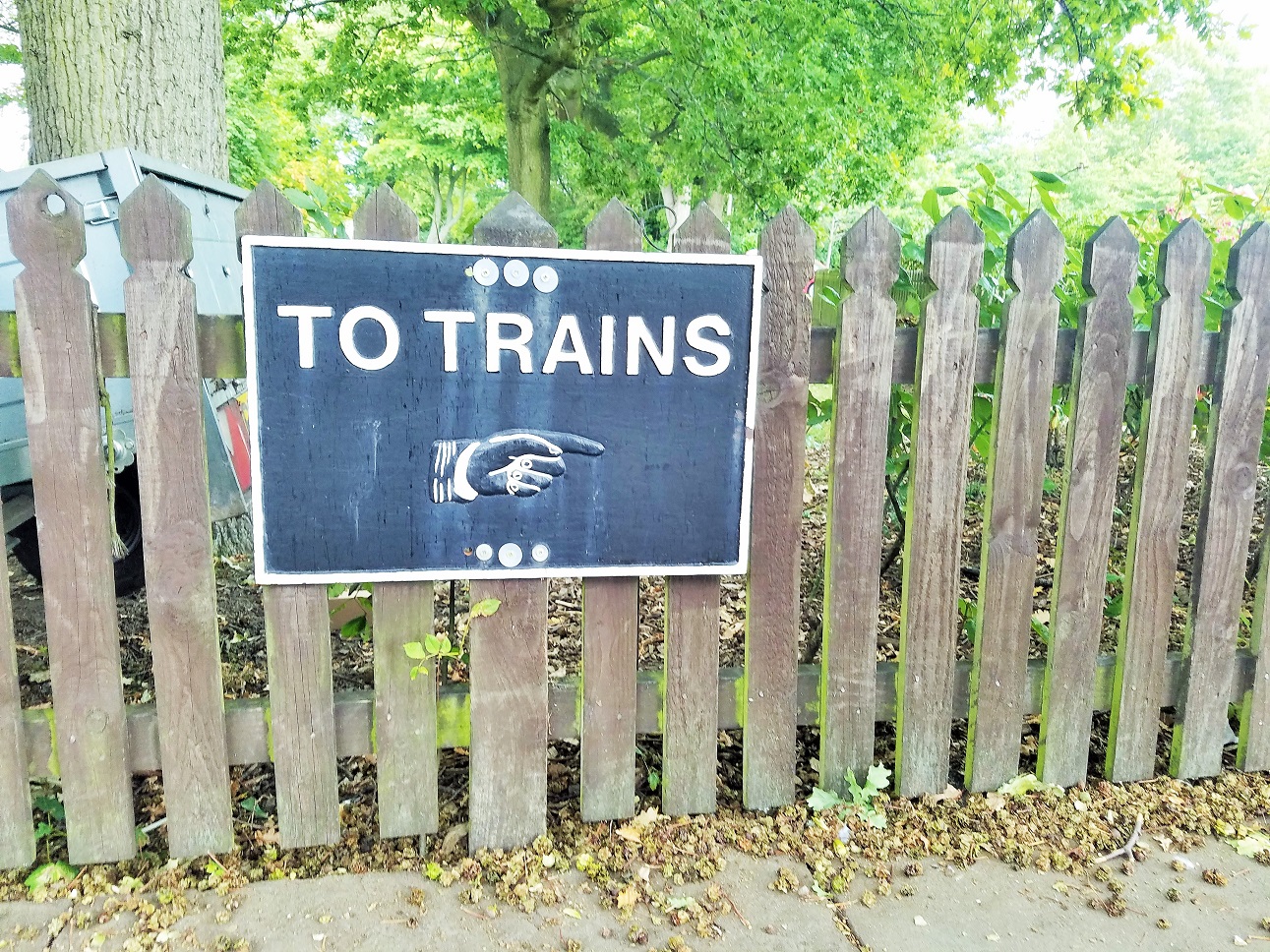 Starting nursery train sign