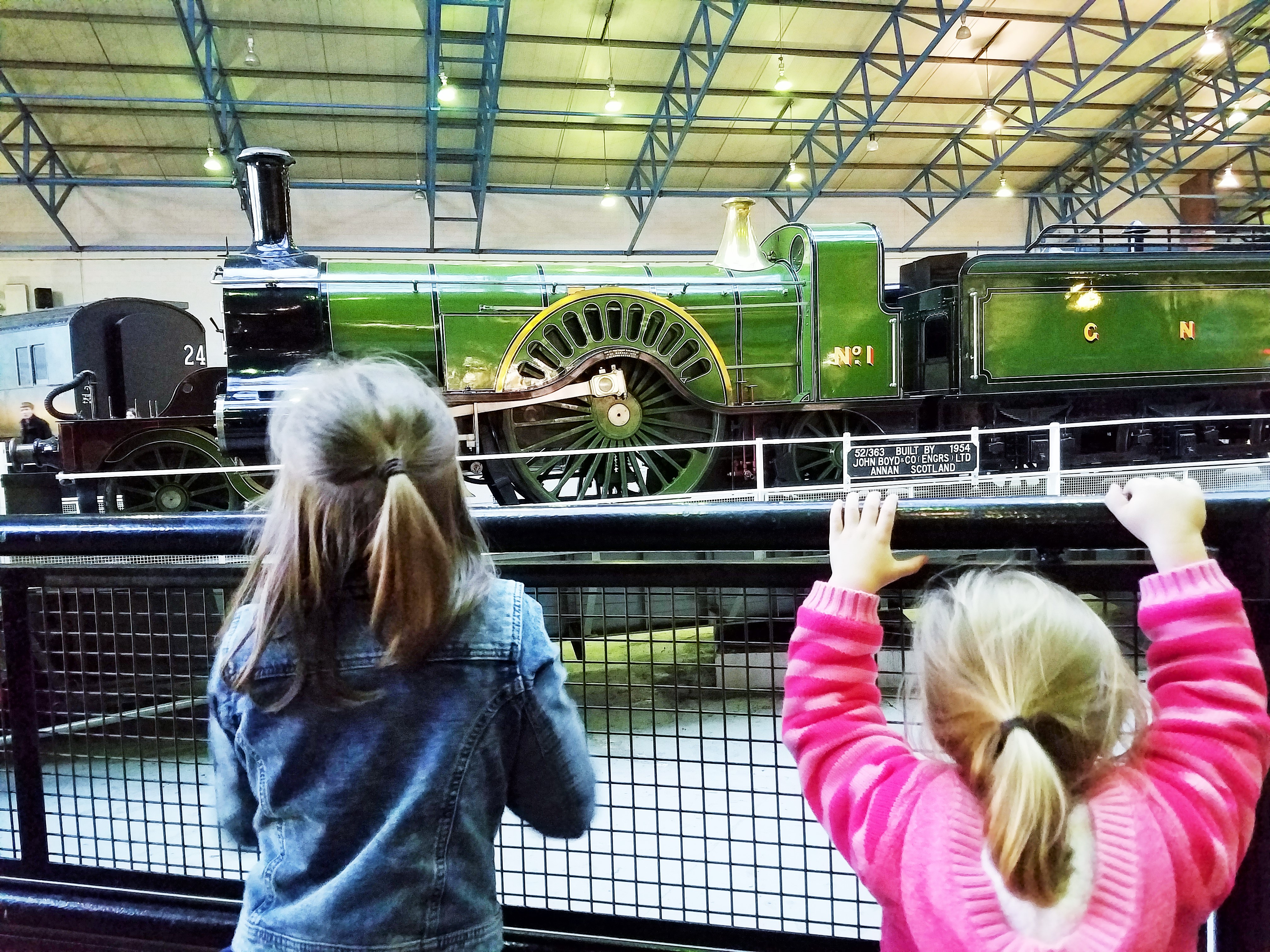 Green Train on turntable National Railway Museum
