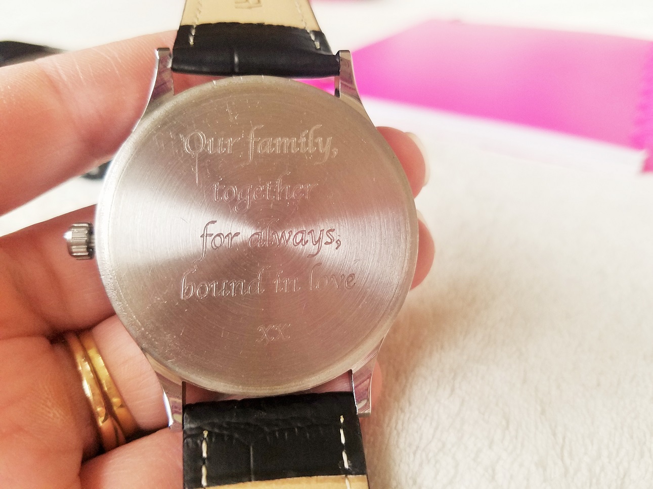 Novanu London Watch - engraved message watch