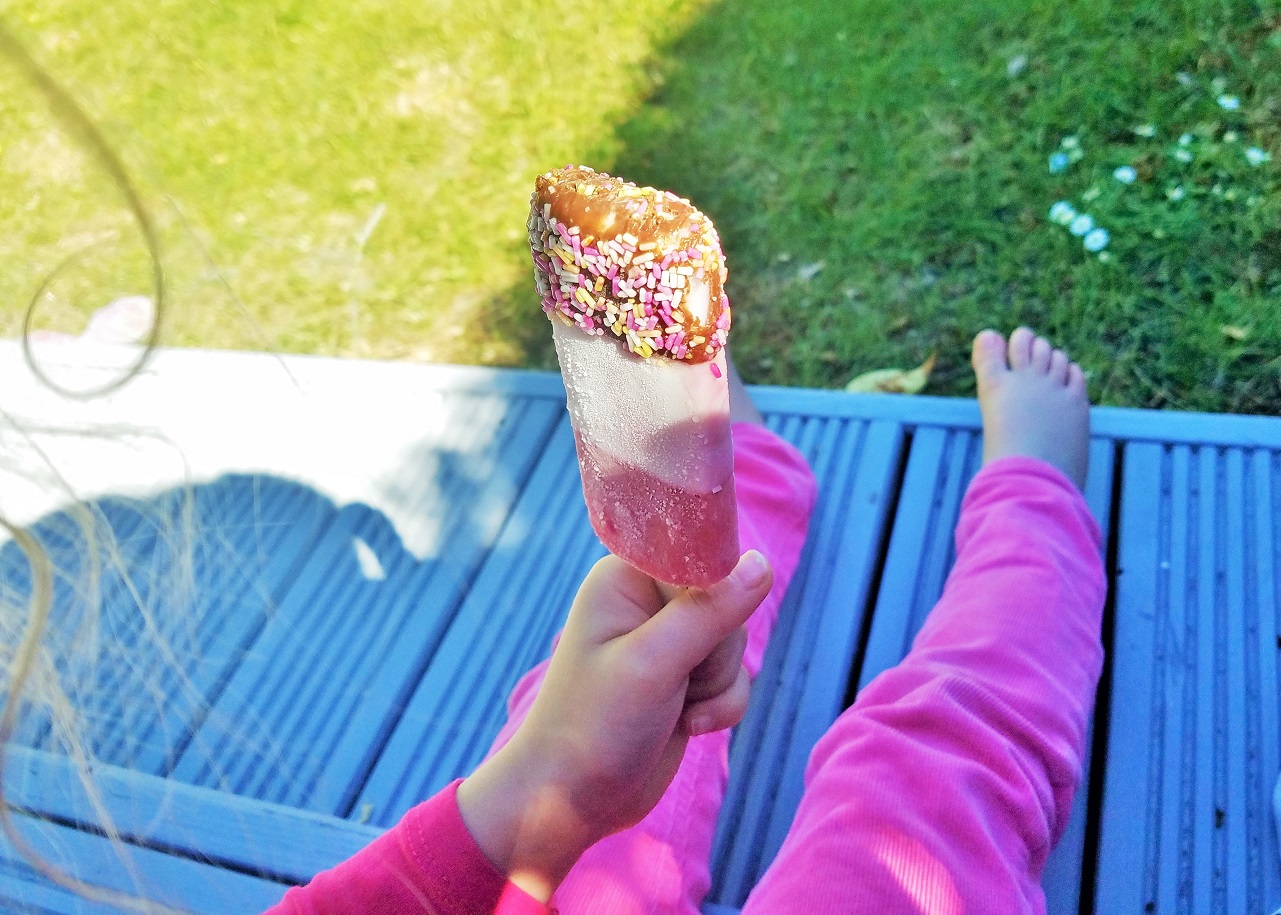 The art of listening to our children - child eating a fab ice cream and ice lolly