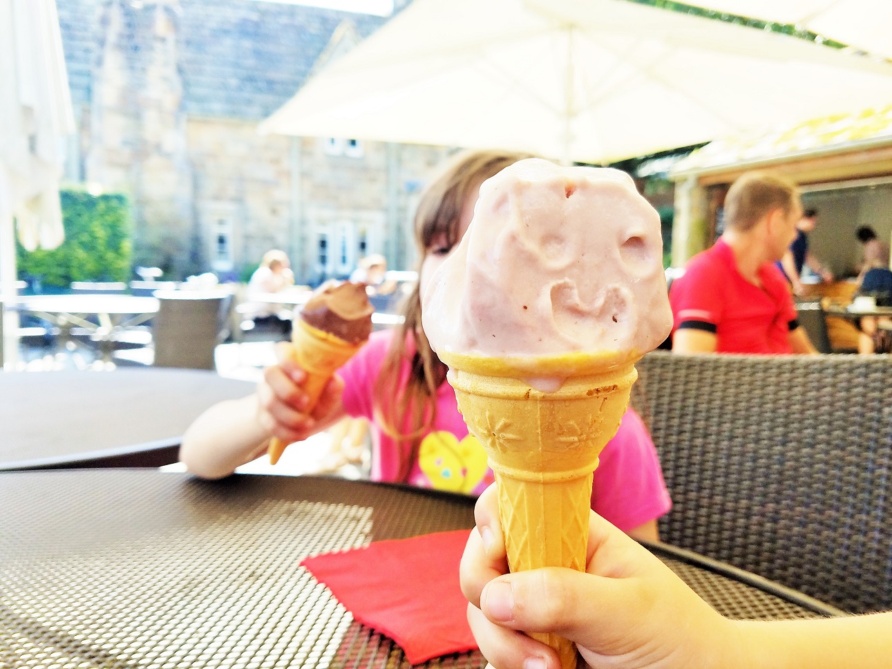 Positive Attention is the kindest form of parenting - strawberry ice cream with a smiley face - BlogCrush Week 81
