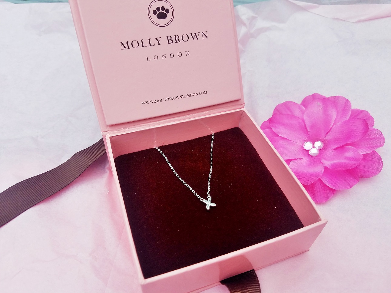 Molly Brown Diamond Necklace with kiss pendant keepsake