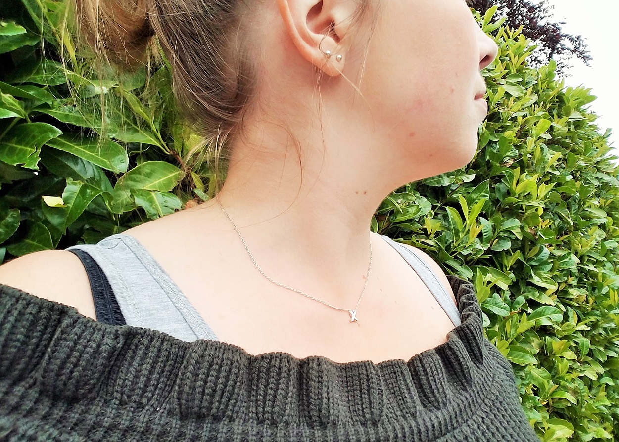 Diamond Necklace for kids and adults - from Molly Brown - modelled by mum