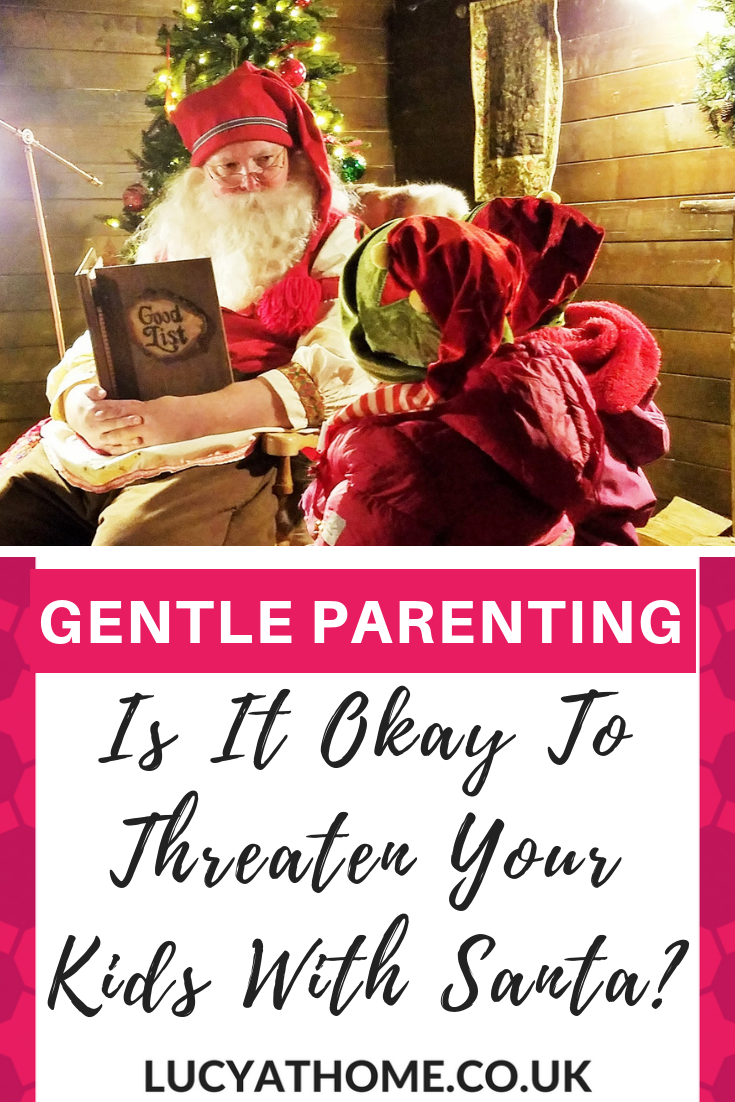 Is it okay to threaten your kids with Santa - gentle parenting and Santa may not feel like a natural fit but Father Christmas really can make a family Christmas extra magical. But things like Elf on the Shelf can end up creating a lot of pressure and be manipulative. Here are 5 tips to include Santa in a kind, respectful parenting way #elfontheshelf #familychristmasideas #gentleparenting